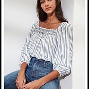 Banana Republic Factory Smocked Neck Blouse